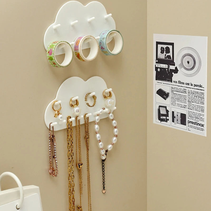 Présentoir Collier Mural Métal Nuage Déco