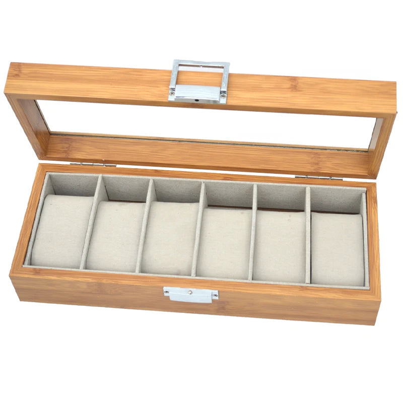 Boite Montre Bois Bambou Écologique Multi Emplacements