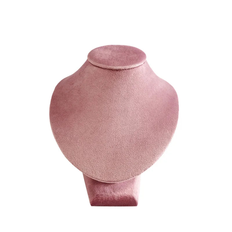 Présentoir Collier Velours Ras de Cou Rose