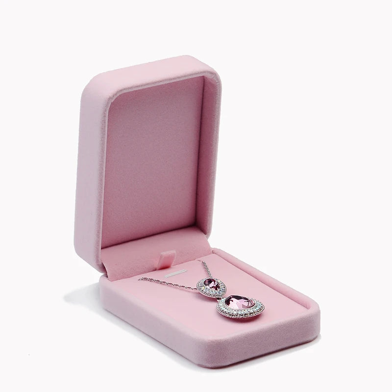 Boite Bagues Velours Classique Mariage Cadeau