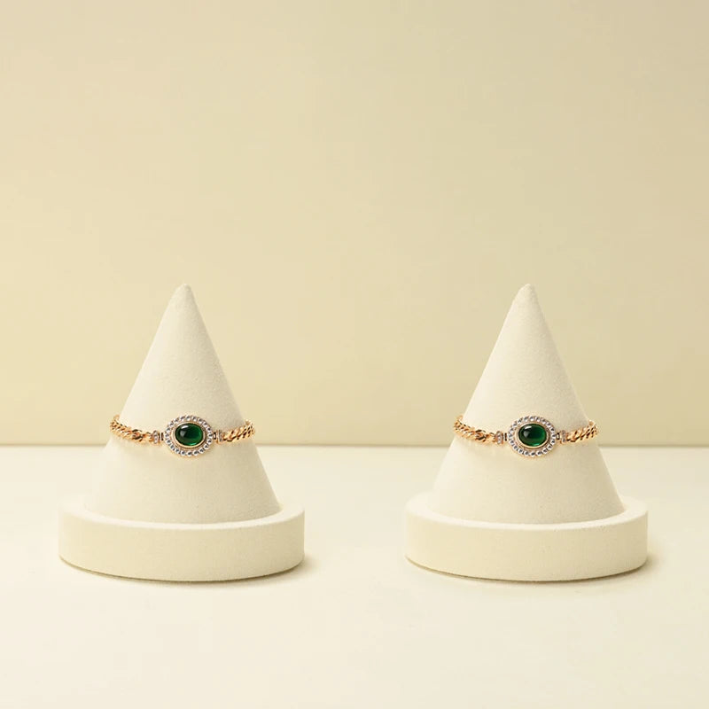Présentoir Bracelet Daim Cône Bagues Chaînes