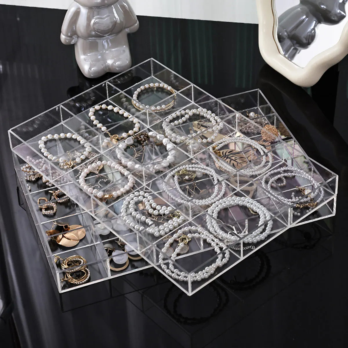 Boîte Rangement Bijoux Plastique Bague Collier