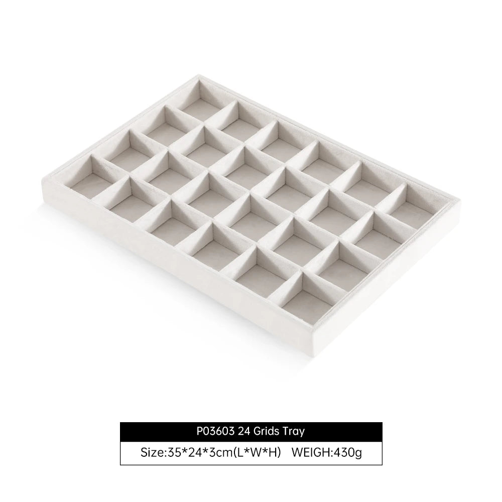Plateau Bijoux Velours Empilable Tiroir Multi Coloris