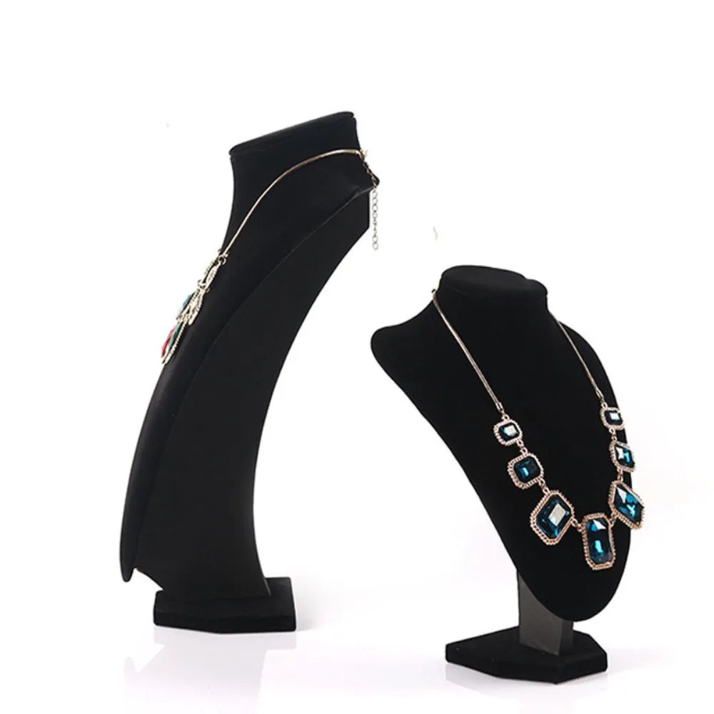 Présentoir Collier Velours Noir Multi-Tailles