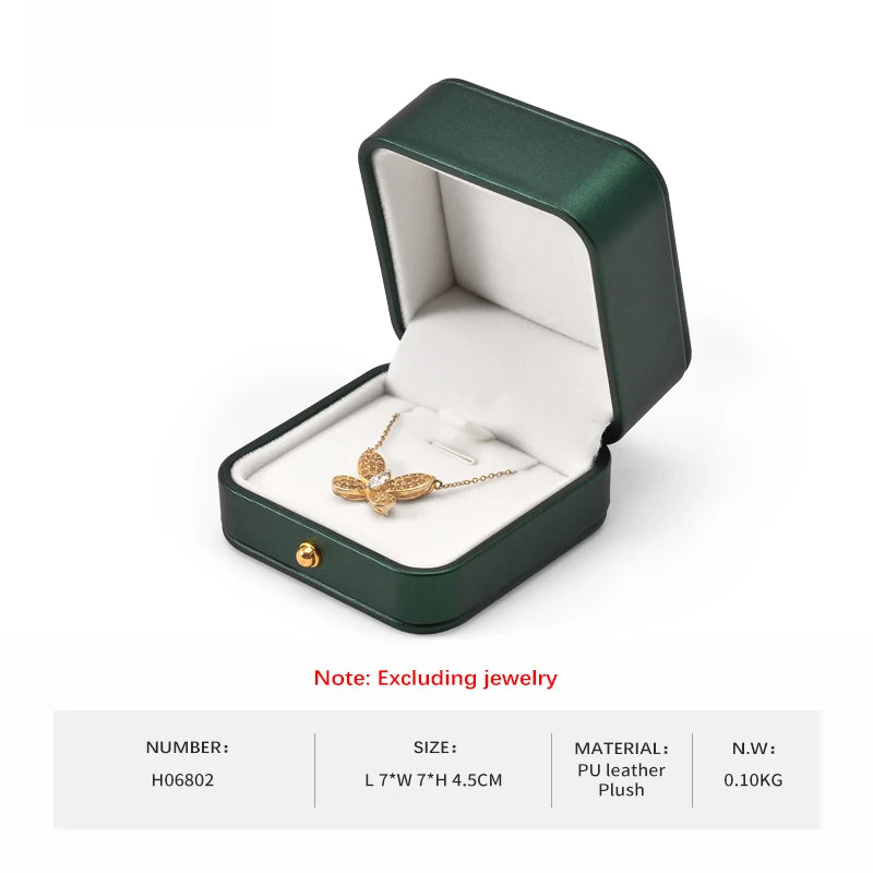 Boîte Bague Cuir Luxe Cadeau Mariage