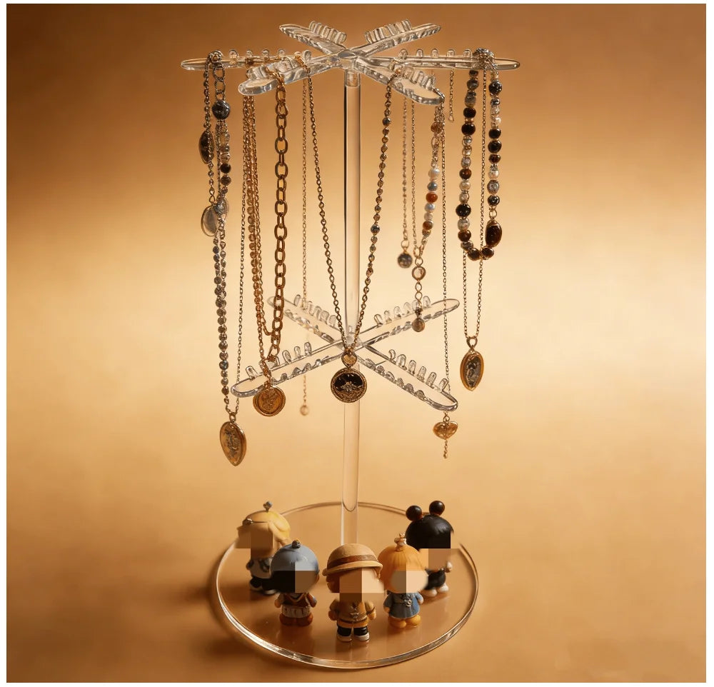 Présentoir Collier Vitrine Plastique Transparent