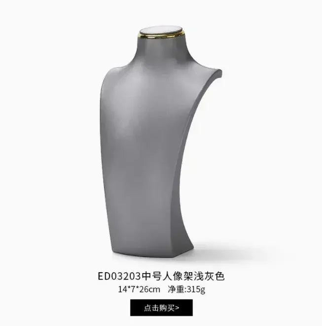 Buste Collier Résine Cou Figurine Vitrine