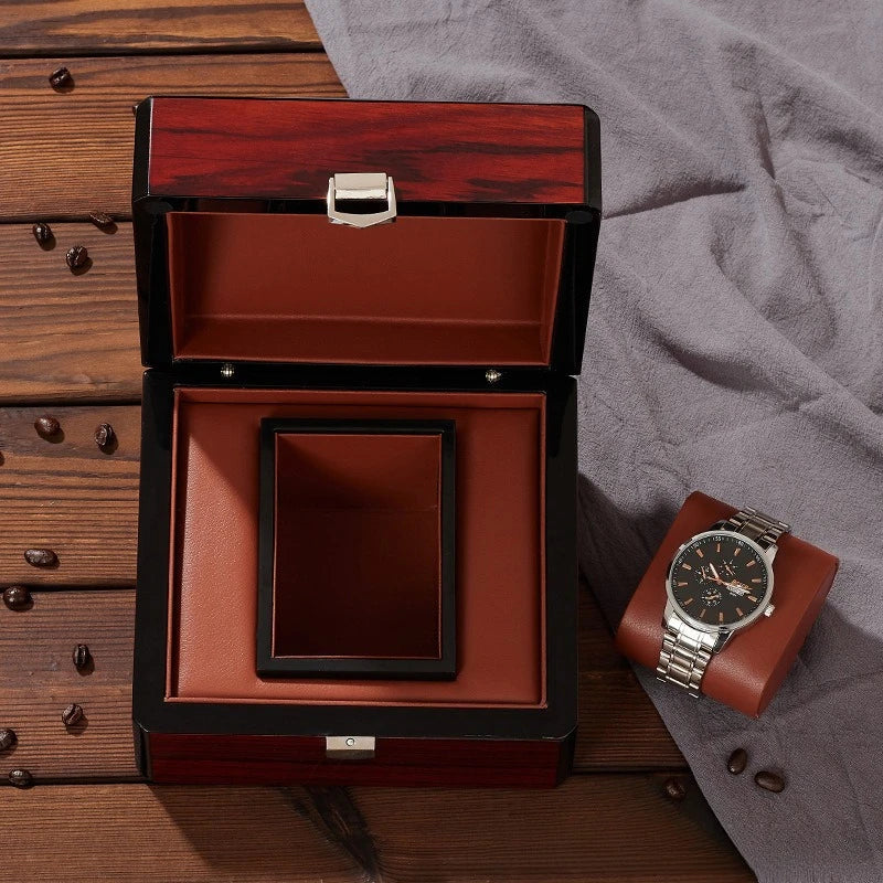 Coffret Présentation Bois Laqué Piano Noir Luxe