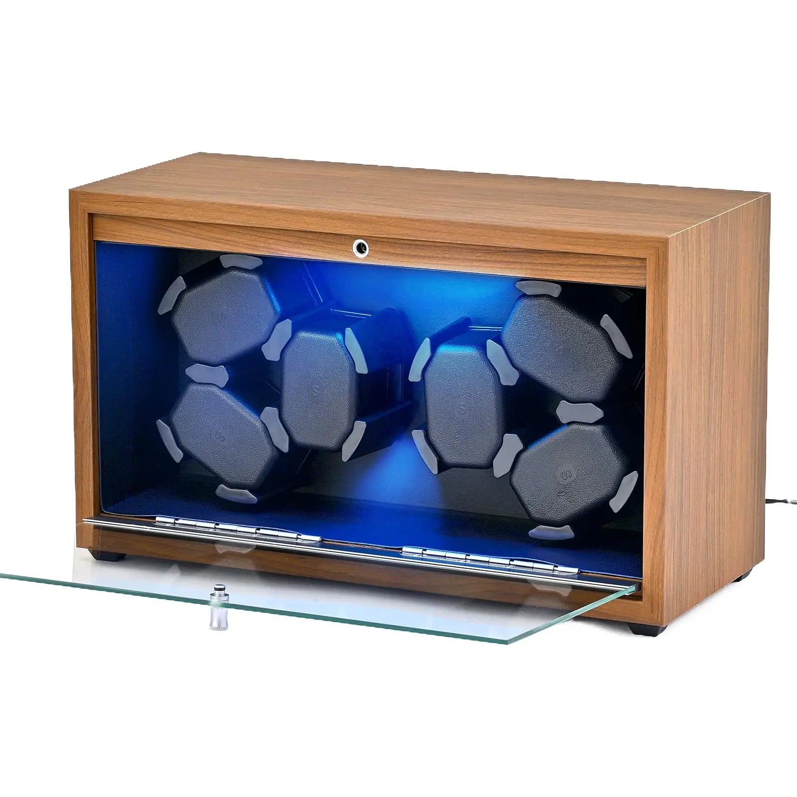 Coffre Fort Montre Bois LED Rotatif 1 6 Emplacements