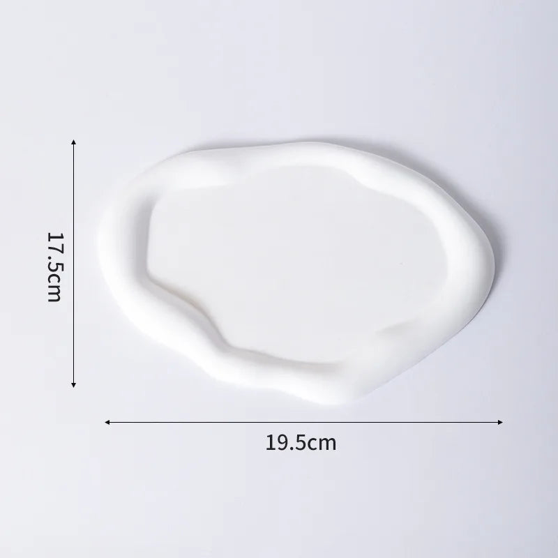 Plateau Pierre Gypse Blanc Bague Boucle Oreille Bijoux