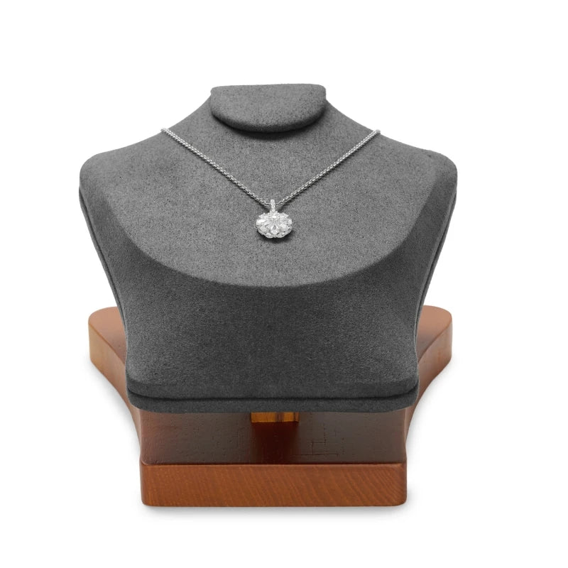 Buste Collier Bois Massif Mannequin Vitrine