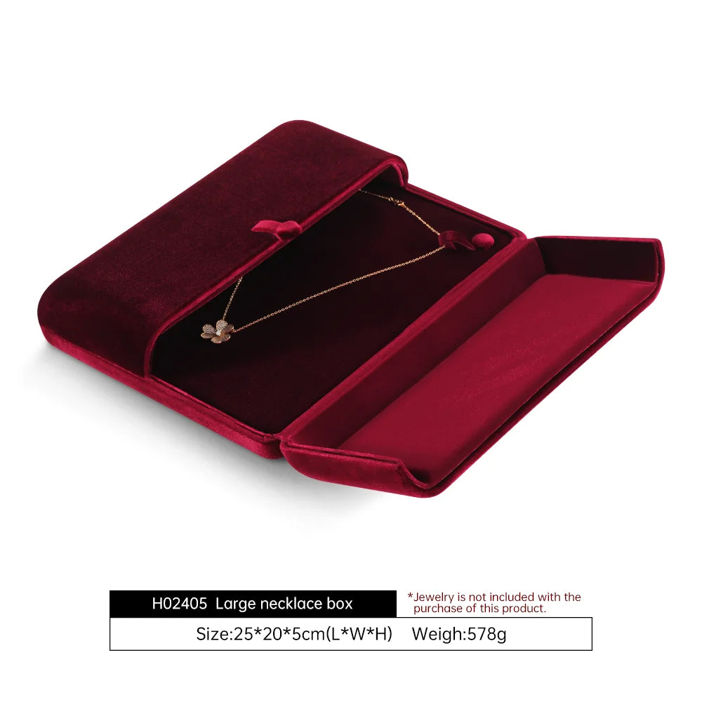 Boîte Collier Velours Pendentif Grande Présentation