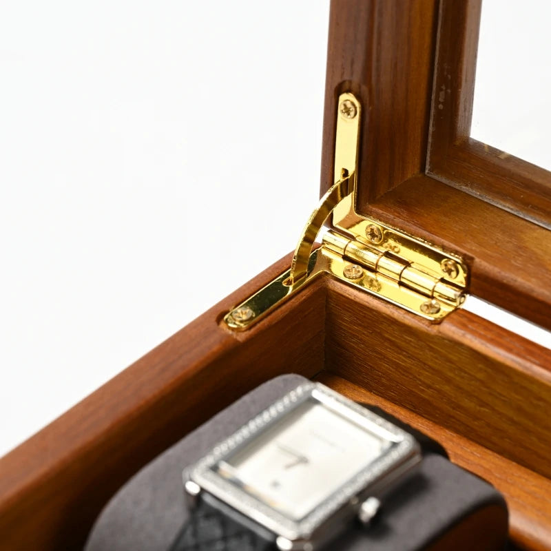 Boite Montre Cuir 10 Emplacements Multifonction Vitrine