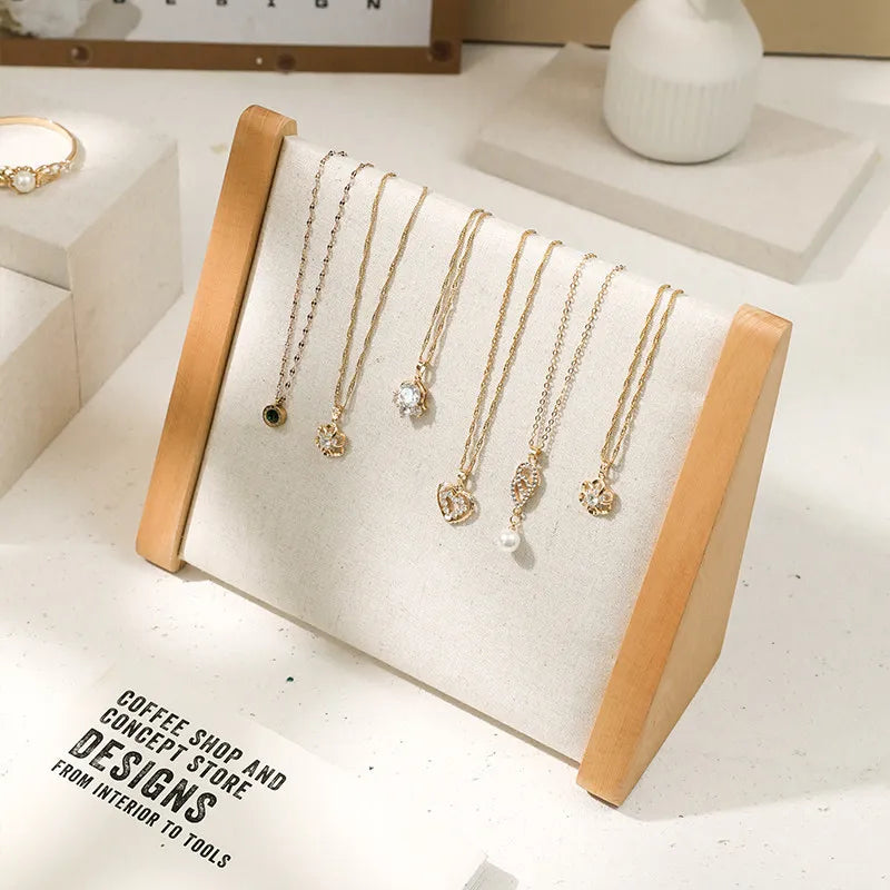 Présentoir Collier Bracelet Bois Lin Comptoir