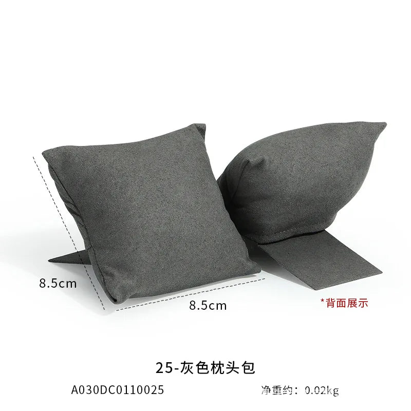 Présentoir Bijoux Microfibre Gris Vitrine