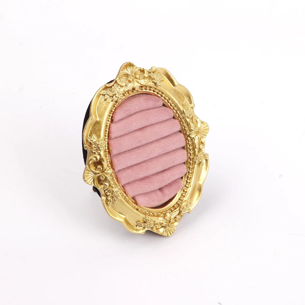 Plateau Bague Velours Vintage Boucles