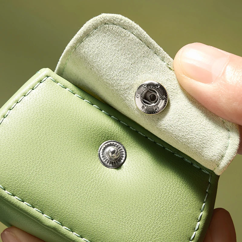 Boîte Bague Cuir Voyage Compact Portable