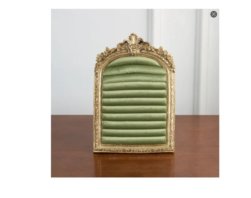 Porte Bijoux Cadre Bois Sculpté Vitrine Originale