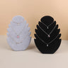 Présentoir Collier Velours Feuille Plat