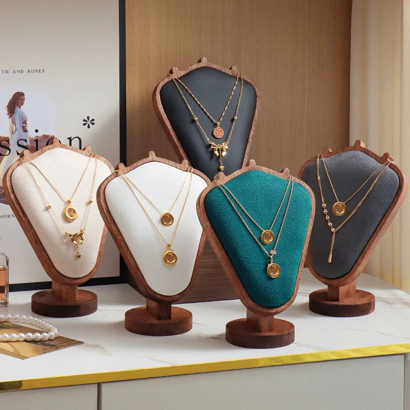 Présentoir de Comptoir Collier Métal Velours