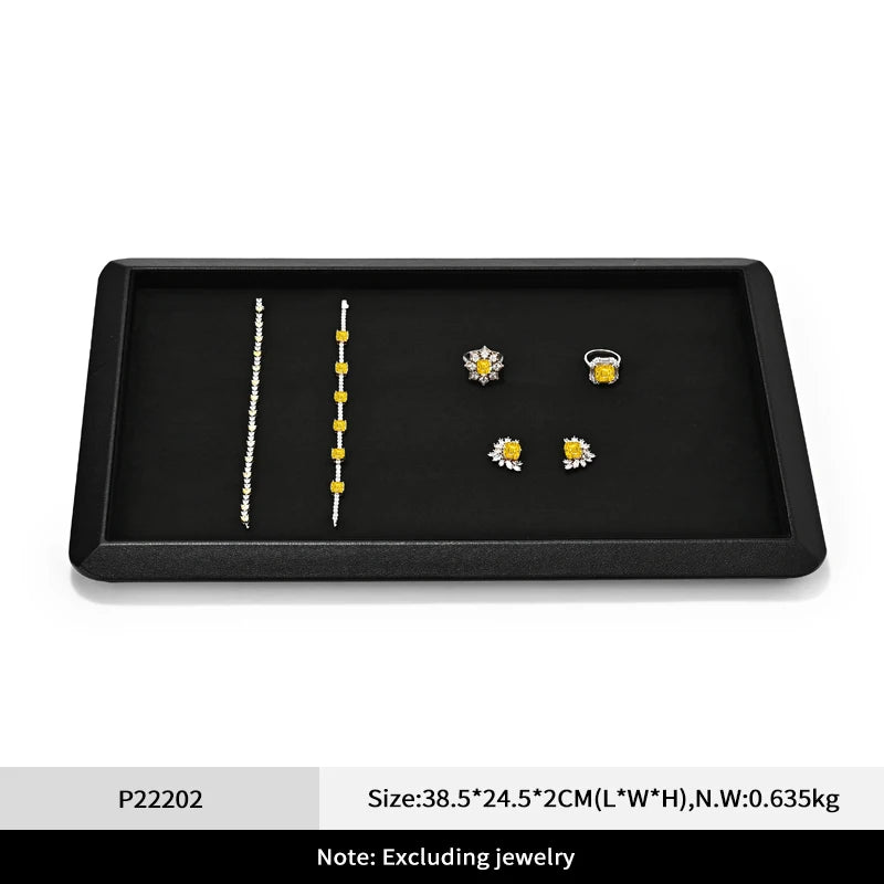 Plateau Bijoux Cuir Premium Bagues Colliers Bracelets