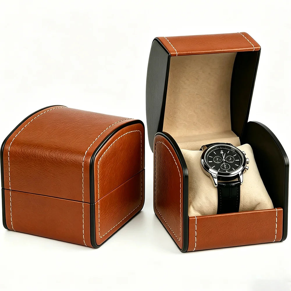 Boîte Montre Cuir Coussin Voyage Premium