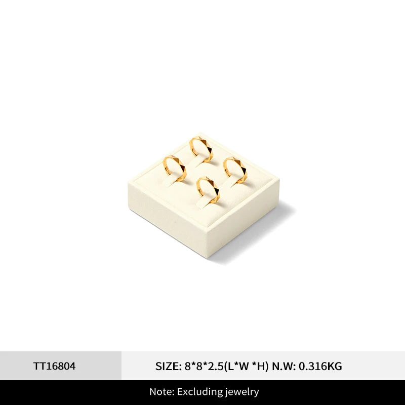 Présentoir Bijoux Velours Beige Comptoir Vitrine
