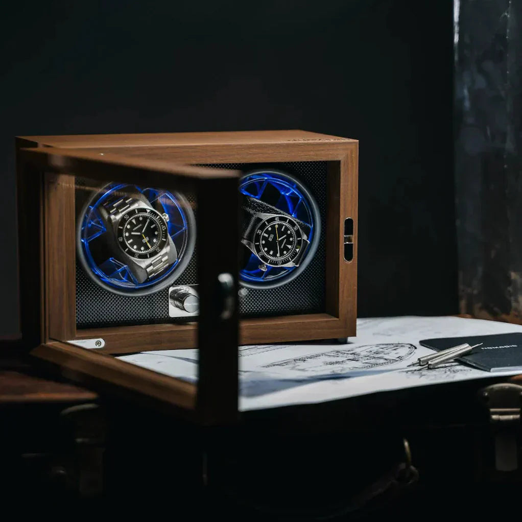 Remontoir Montres Effet Bois Naturel 1 2 4 Places