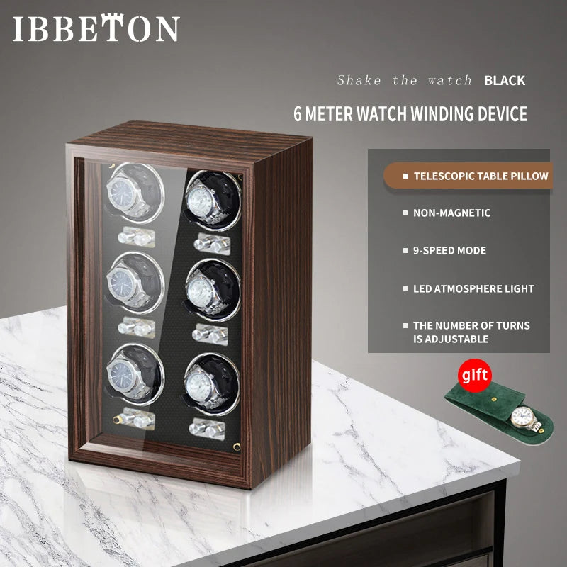Coffre Fort Montre Bois IBBETON Remontoir 2 4 6 Emplacements