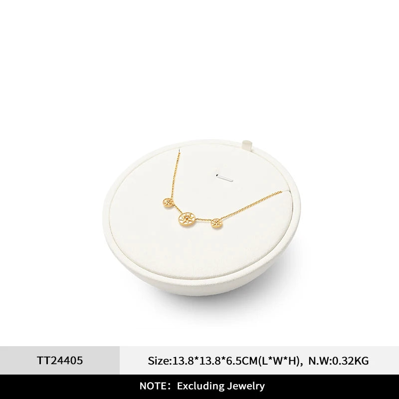 Présentoir Bijoux Velours Beige Boutique