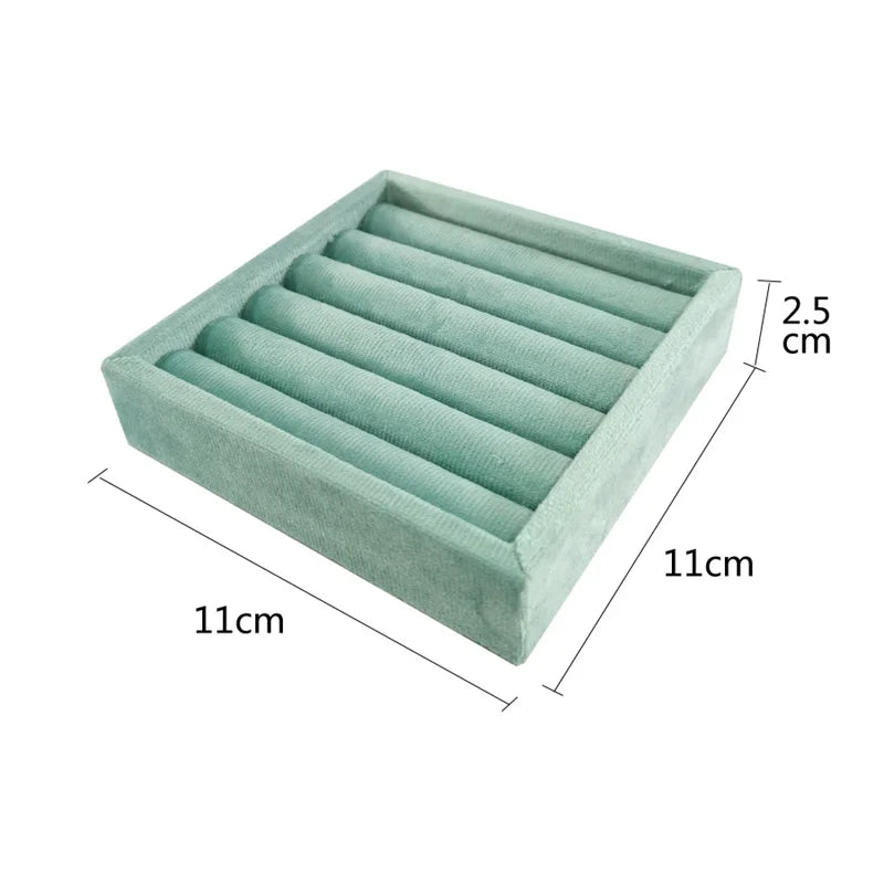Plateau Bagues Velours Doux Organisateur Vitrine
