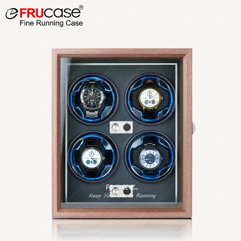 Remontoir Montre Bois Massif Multi-Places LED