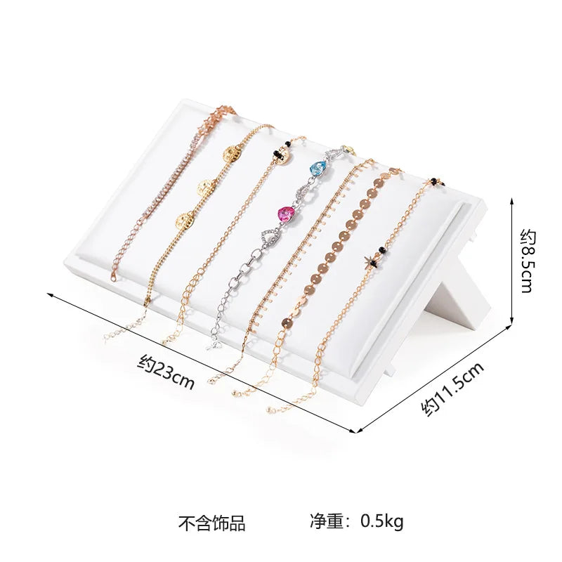 Buste Bijoux Cuir Blanc Mannequin Multifonction