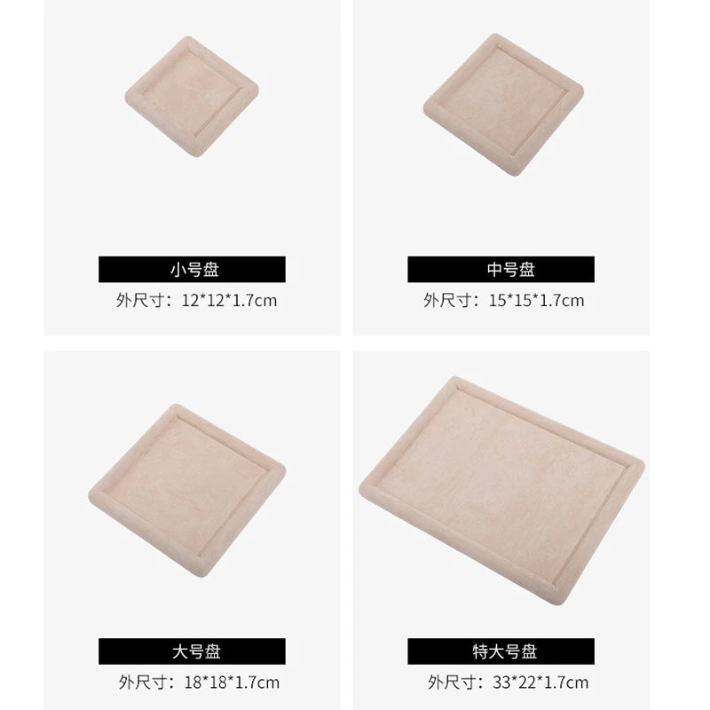 Plateau Bijoux Velours Multi-Tailles Vitrine