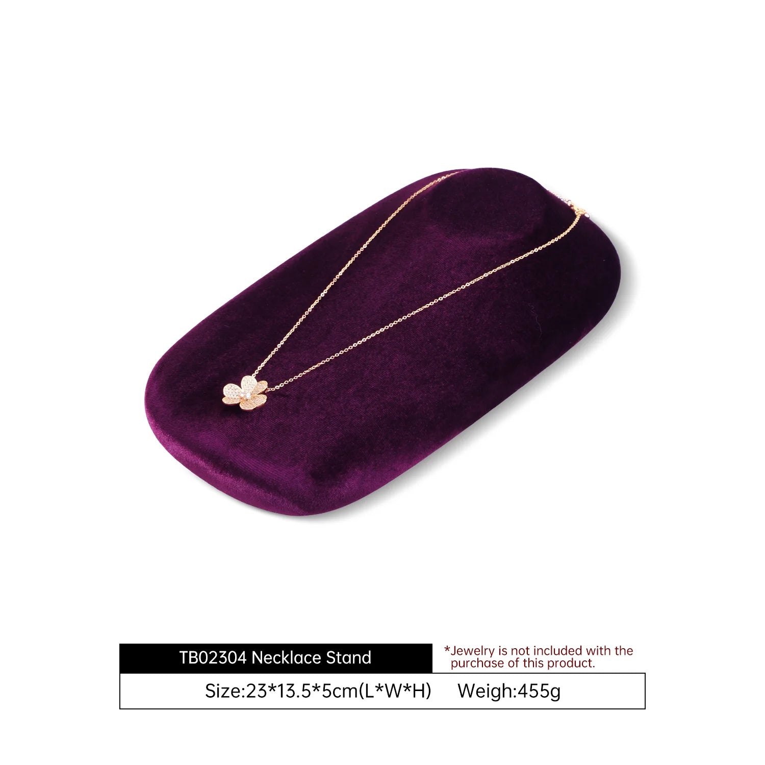 Présentoir Collier Velours Horizontal Pendentif