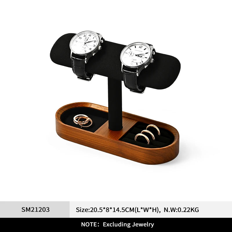 Présentoir Montre Bois Noyer Support T