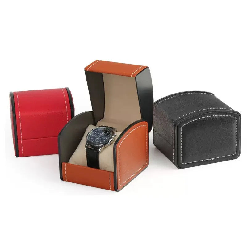 Boîte Cadeau Montre Cuir Carrée Coussin