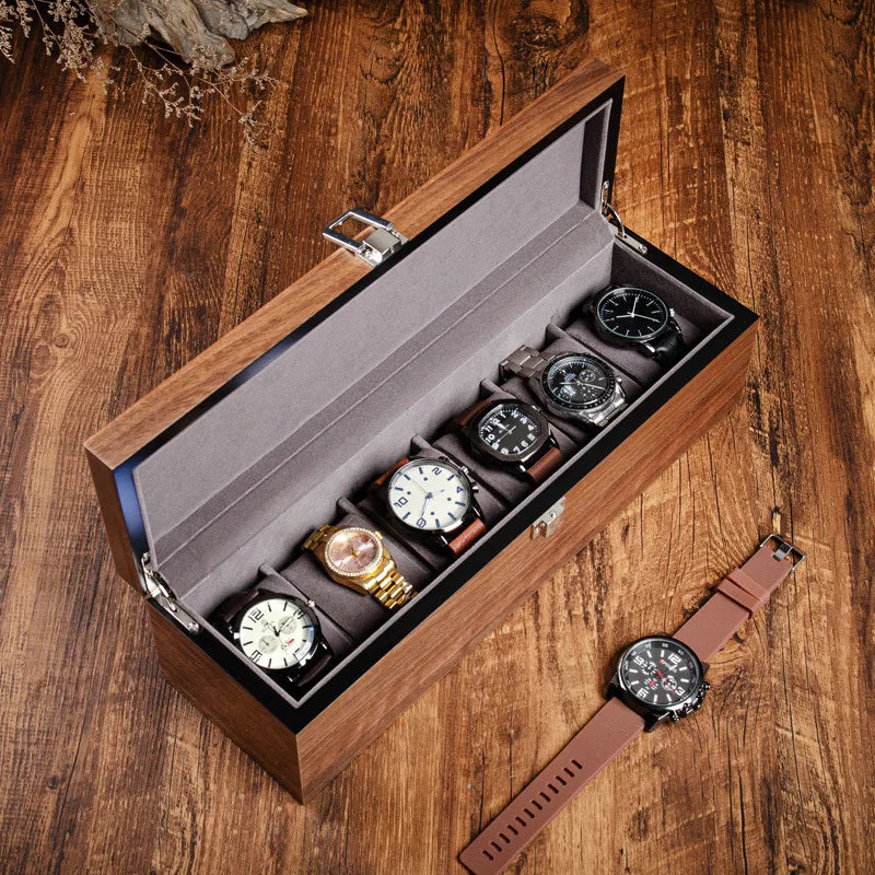 Boîte Montre Bois Noyer Sans Vitrine 3 à 10