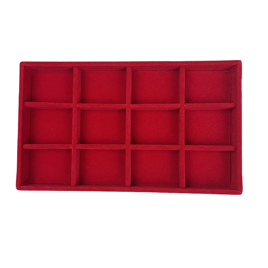 Plateau Bijoux Velours Rouge Multi Configurations