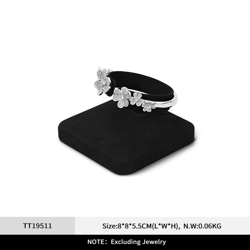 Présentoir Bijoux Velours Noir Modulable Compact
