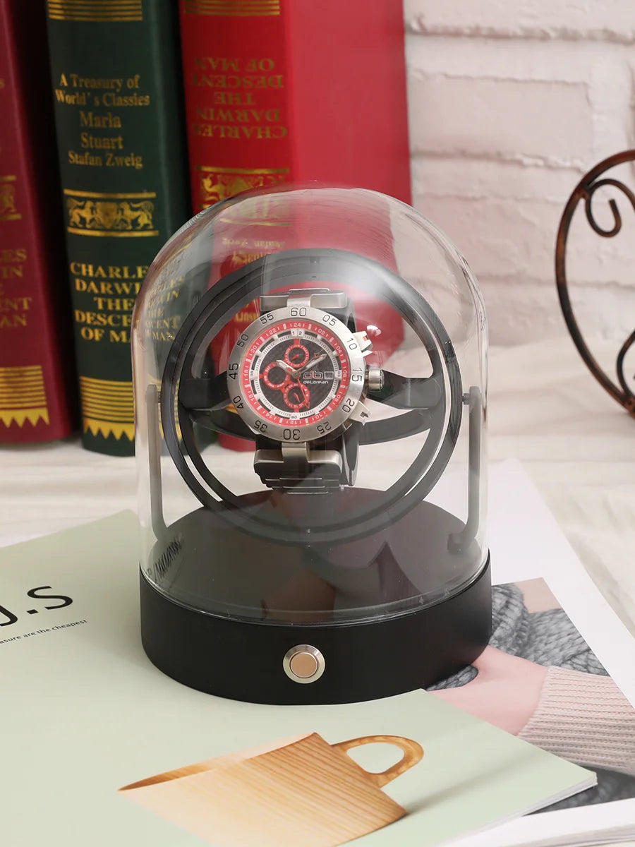 Remontoir Montre Métal Luxe Cylindre Vitrine
