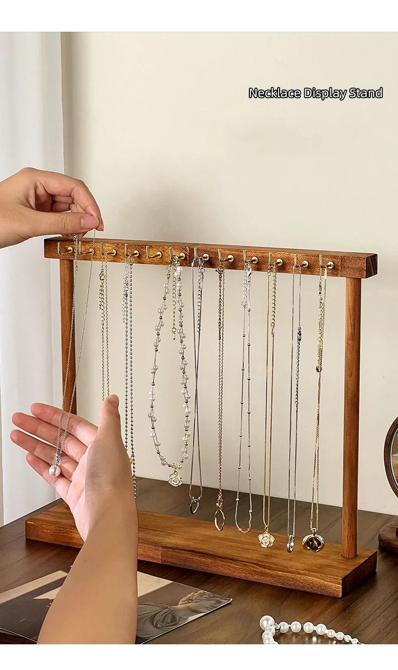 Presentoir Collier Bois Rustique