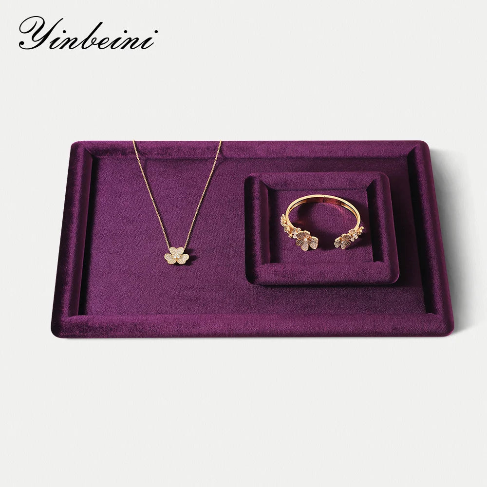 Plateau Présentoir Bijoux Velours Multifonction