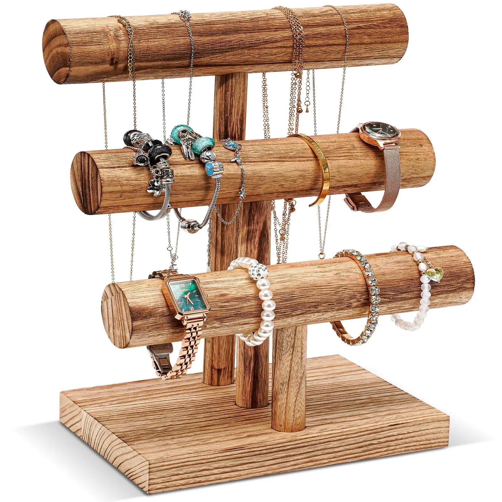 Présentoir bracelet bois 3 niveaux