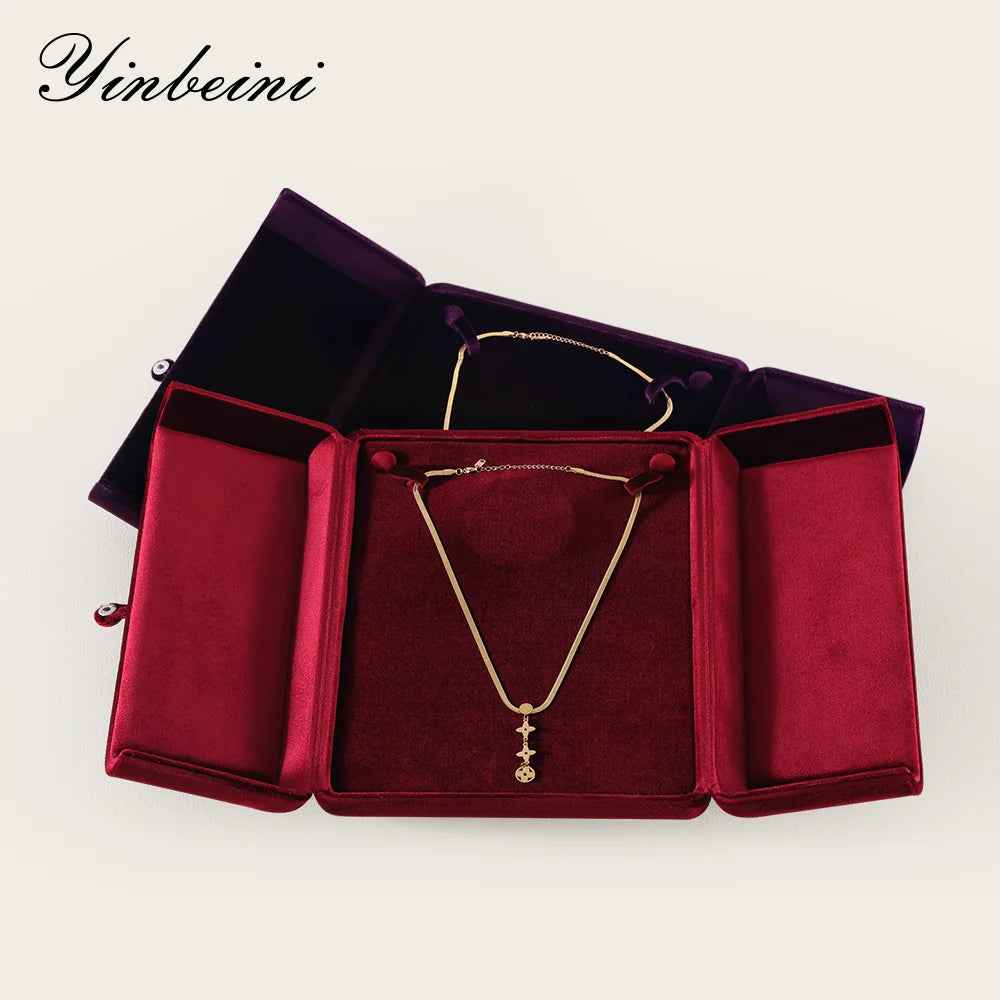 Boîte Collier Velours Pendentif Grande Présentation