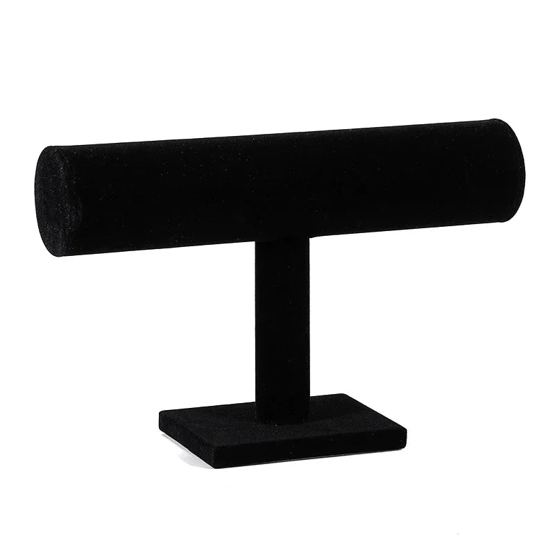 Présentoir bracelet T-bar en suédine – version noire
