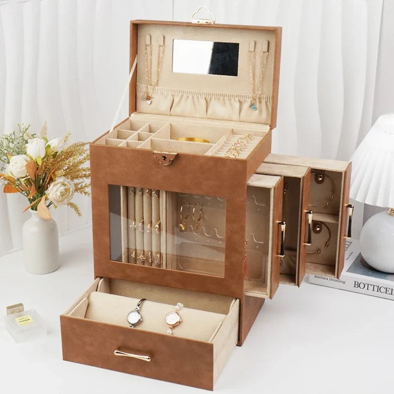 Boîte Bijoux Cuir Grand Modèle Premium