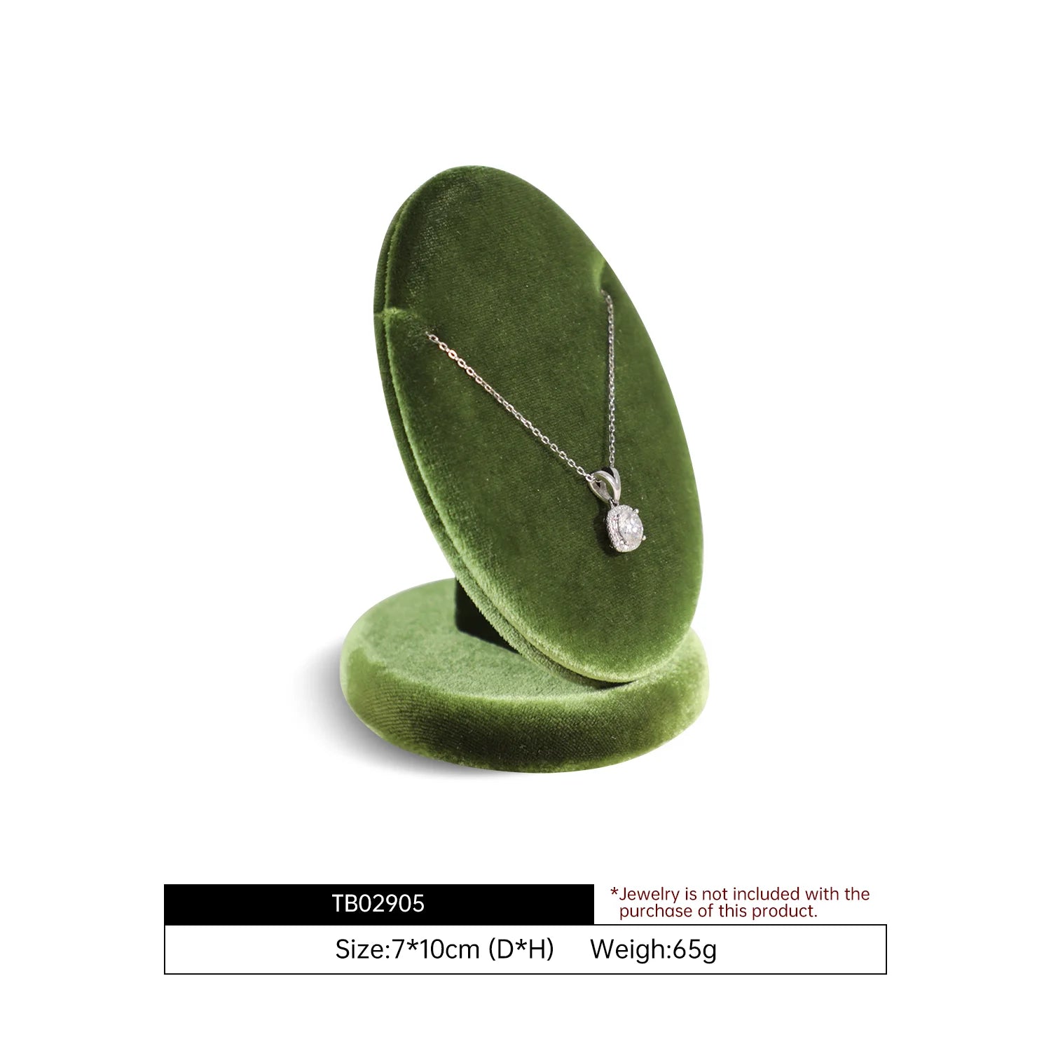 Présentoir Collier Velours Ovale Multicolore