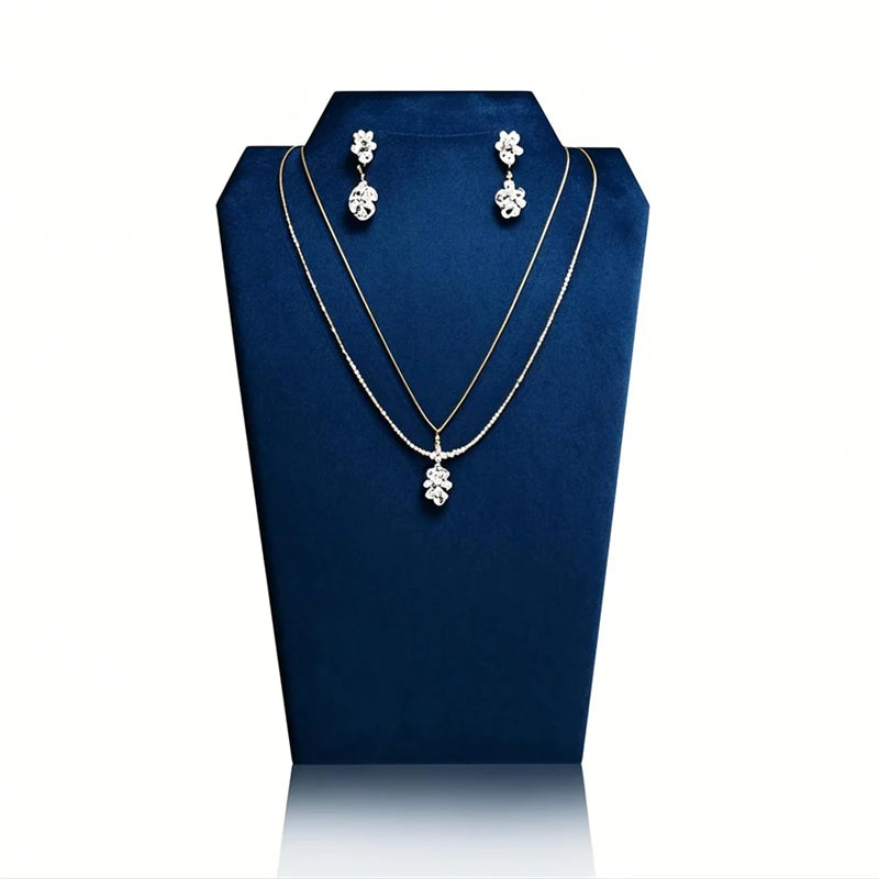 Présentoir Collier Velours Plat Multicolore