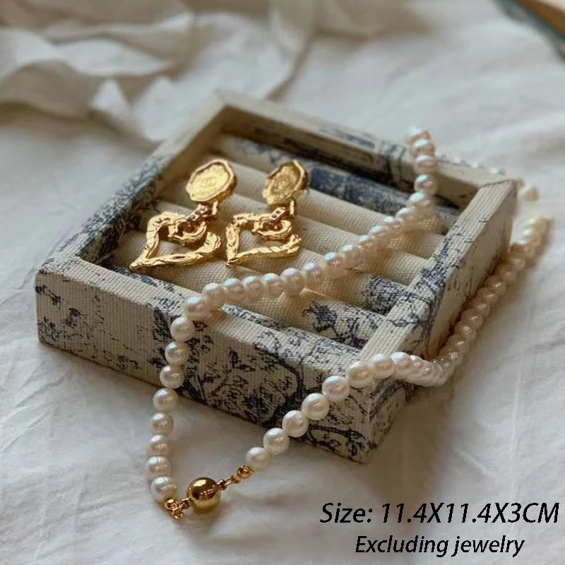 Présentoir Bijoux Bois Velours Rétro Comptoir